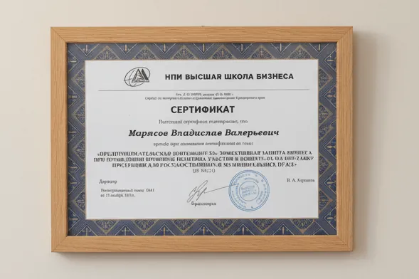 Сертификаты и благодарности